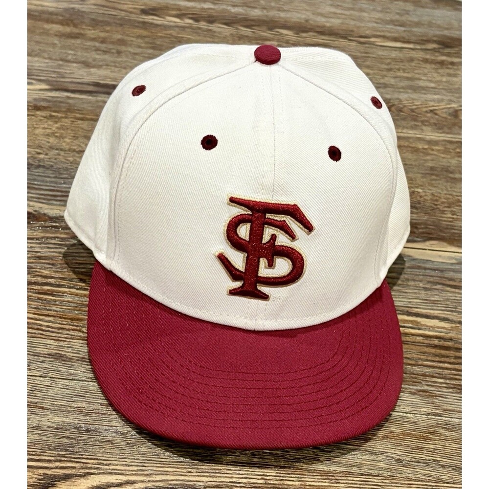 Men's NIKE White Florida State Seminoles FSU True Dri-Fit Baseball Cap -Sz 7 1/2